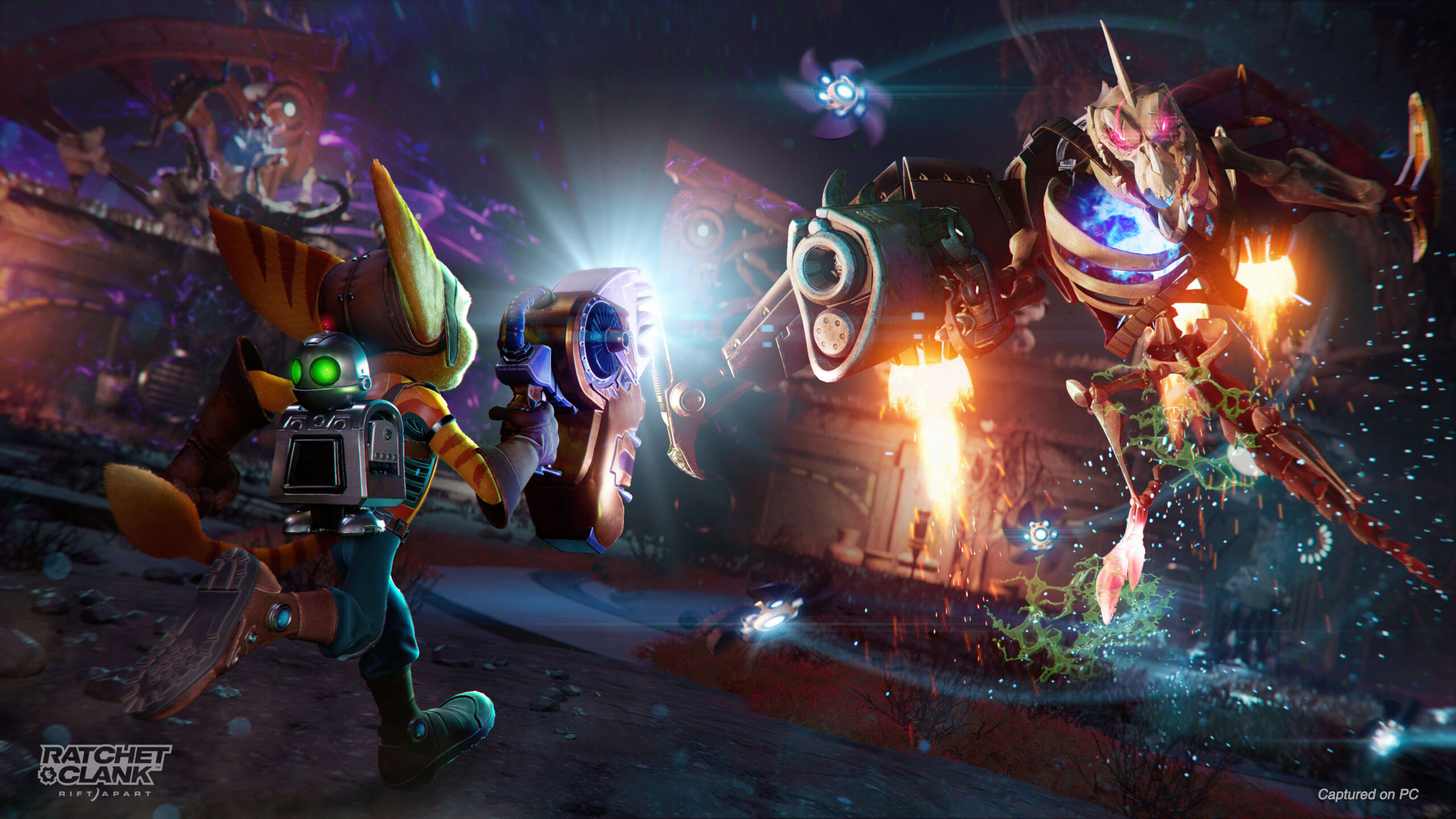 Futuristic neon portals in a dimensional travel environment
